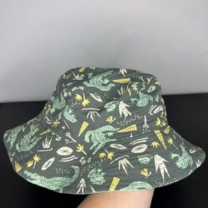 Patagonia Size 5T Baby Sun Bucket Hat Alligator Bullfrog Swamp Green Reversible